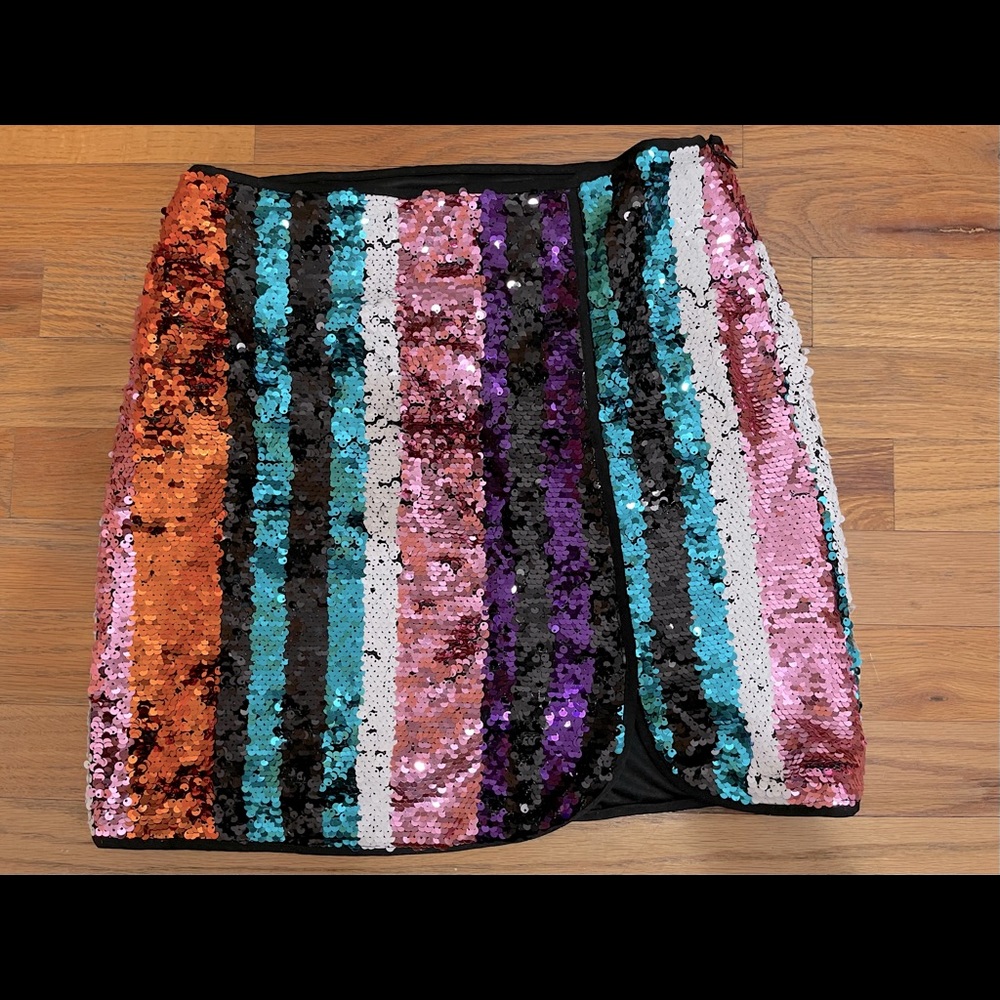 Francesa’s Rainbow Glitter Short Skirt